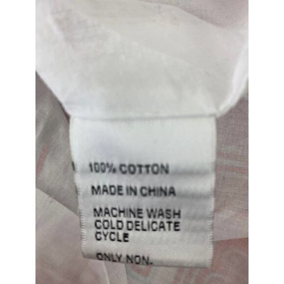 Tracy Negoshian Cotton Sheath Dress Swimsuit Cover Coral Print - Size Small - Picture 6 of 9